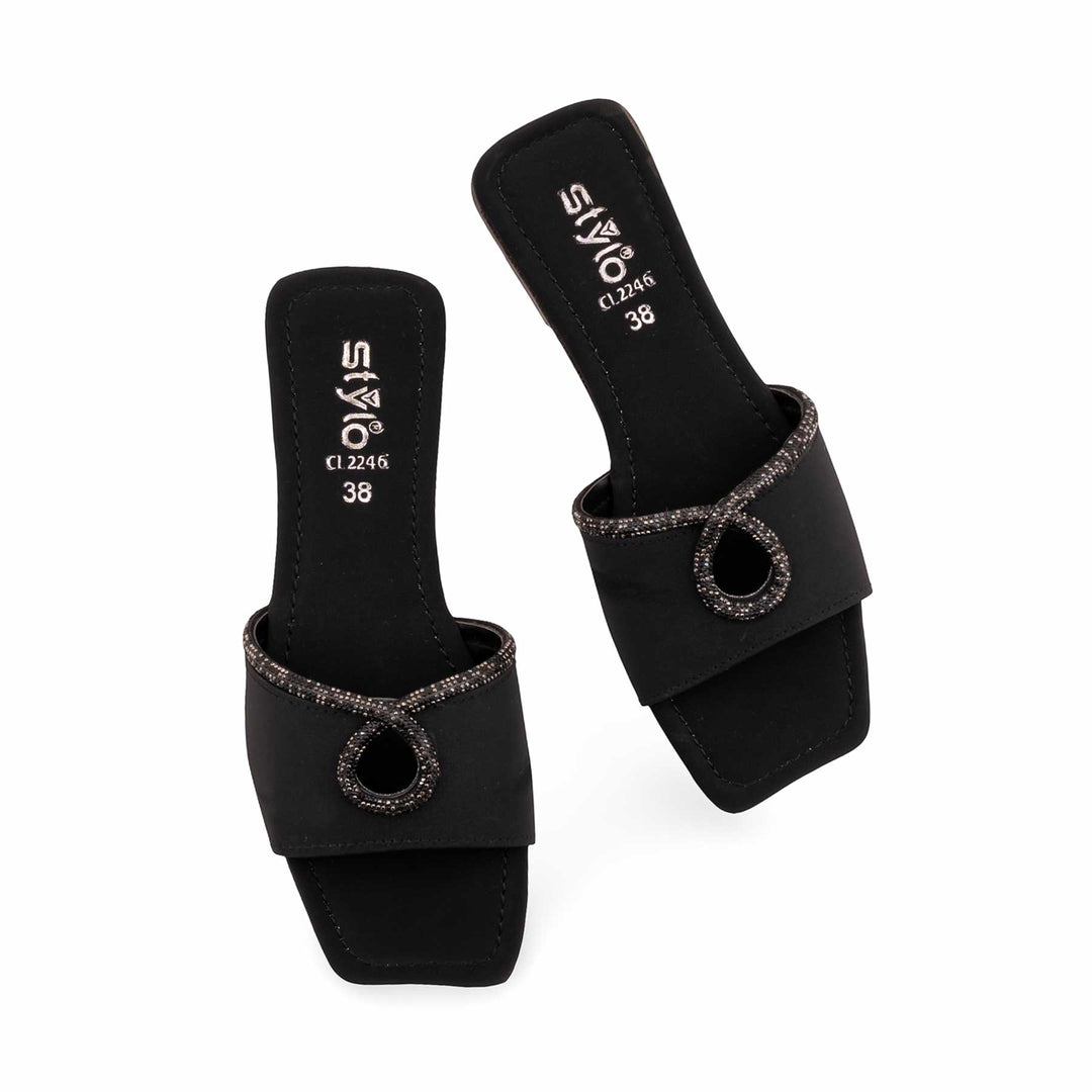 Black Casual Slipper For Women CL2246