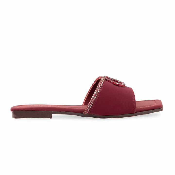 Maroon Casual Slipper For Women CL2246