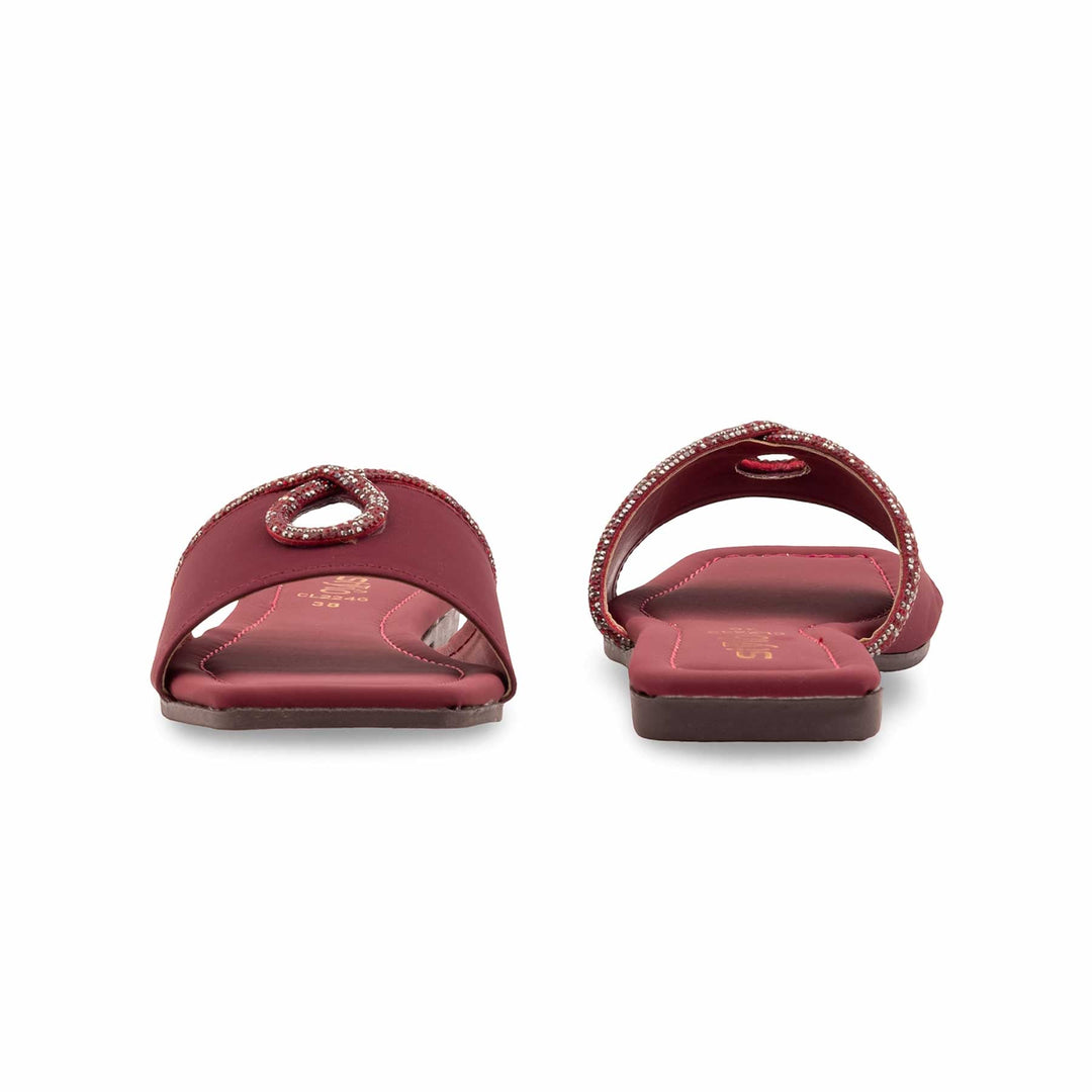 Maroon Casual Slipper For Women CL2246