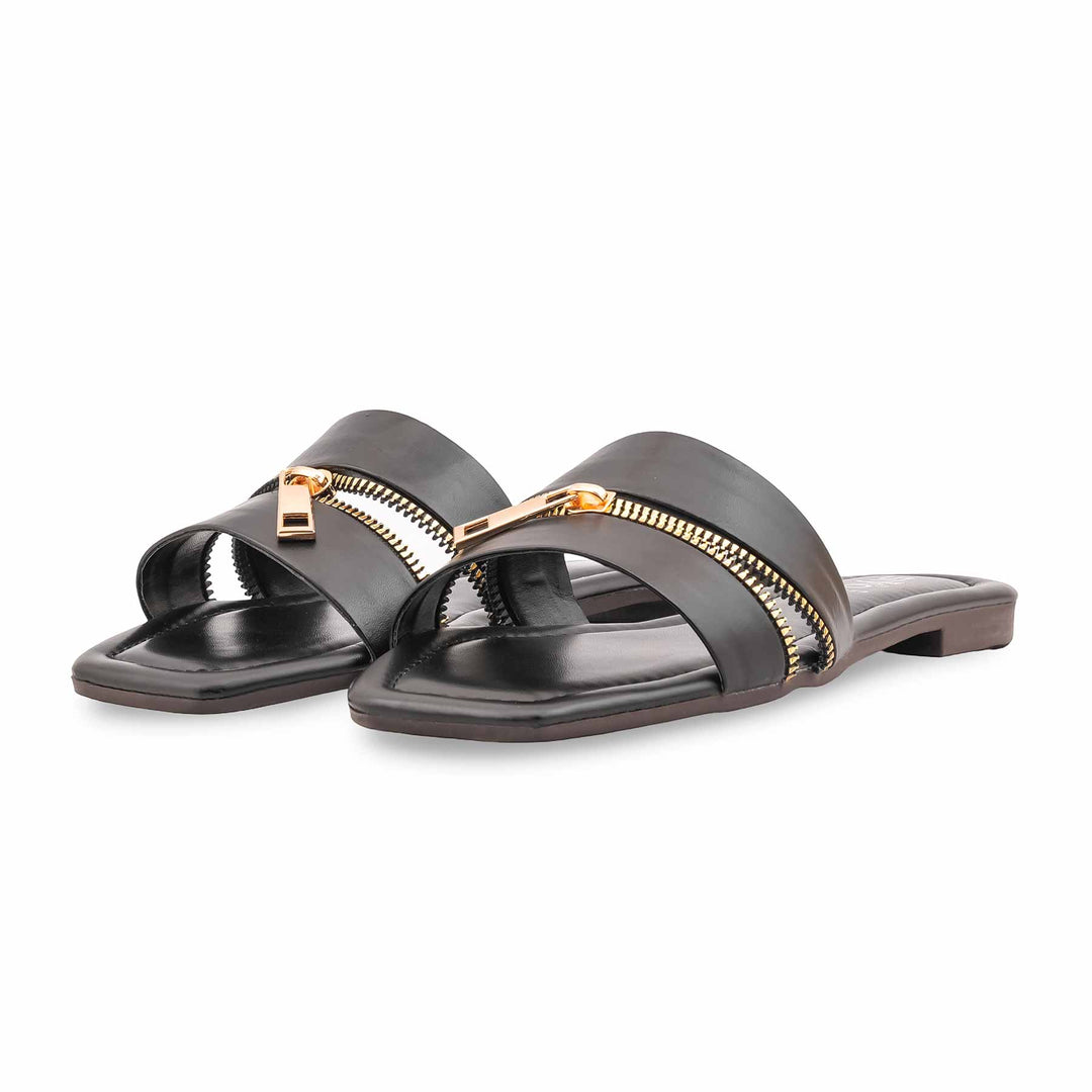 Black Casual Slipper For Women CL2254