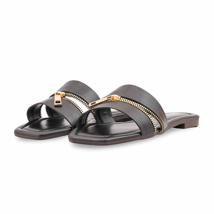 Black Casual Slipper For Women CL2254