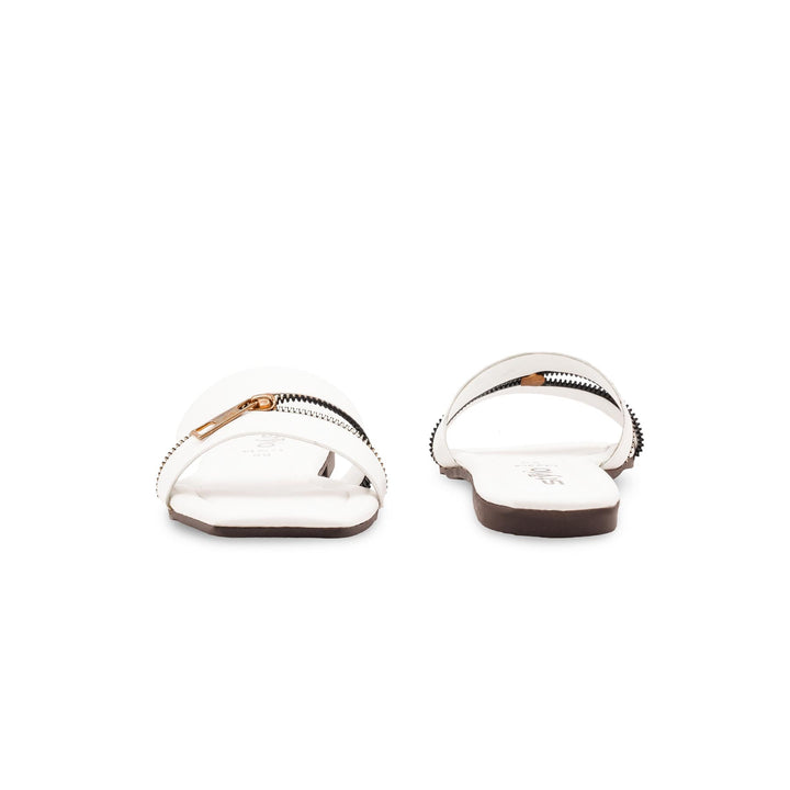 White Casual Slipper For Women CL2254