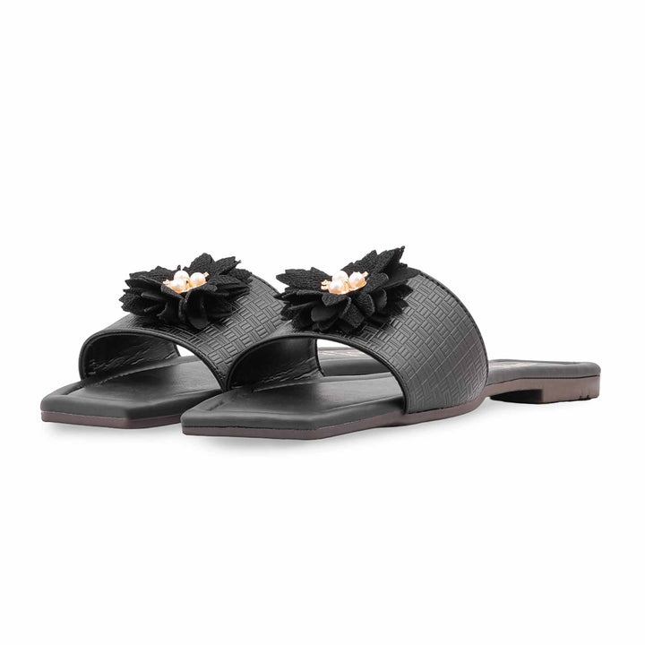 Black Casual Slipper For Women CL2255