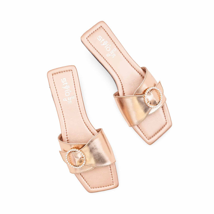 Golden Casual Slipper For Women CL2257