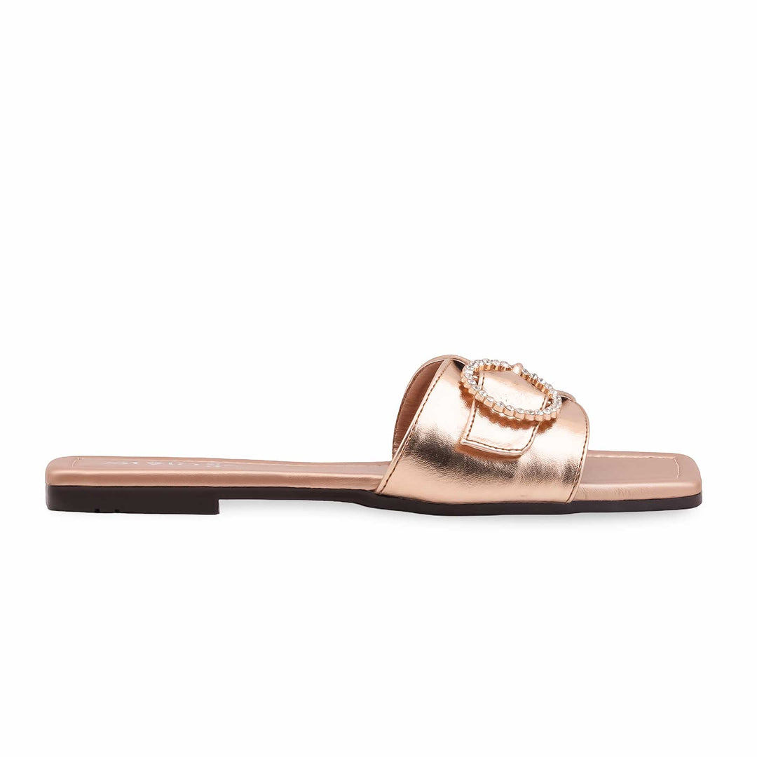 Golden Casual Slipper For Women CL2257