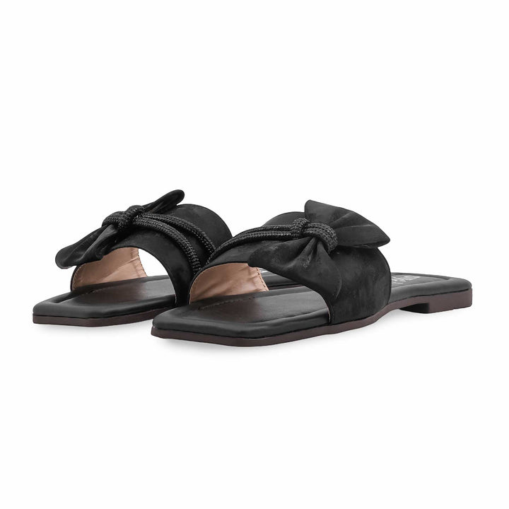 Black Casual Slipper For Ladies CL2259