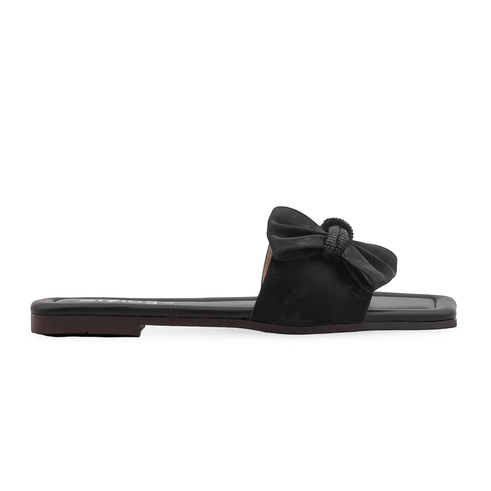 Black Casual Slipper For Ladies CL2259