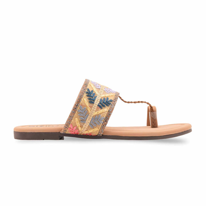 Beige Casual Chappal For Ladies CL2262