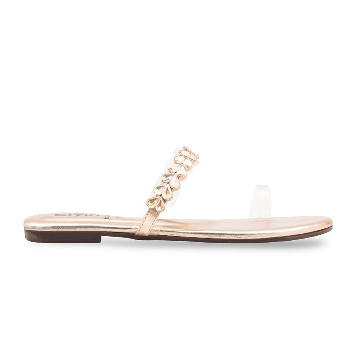 Golden Casual Chappal For Ladies CL2269