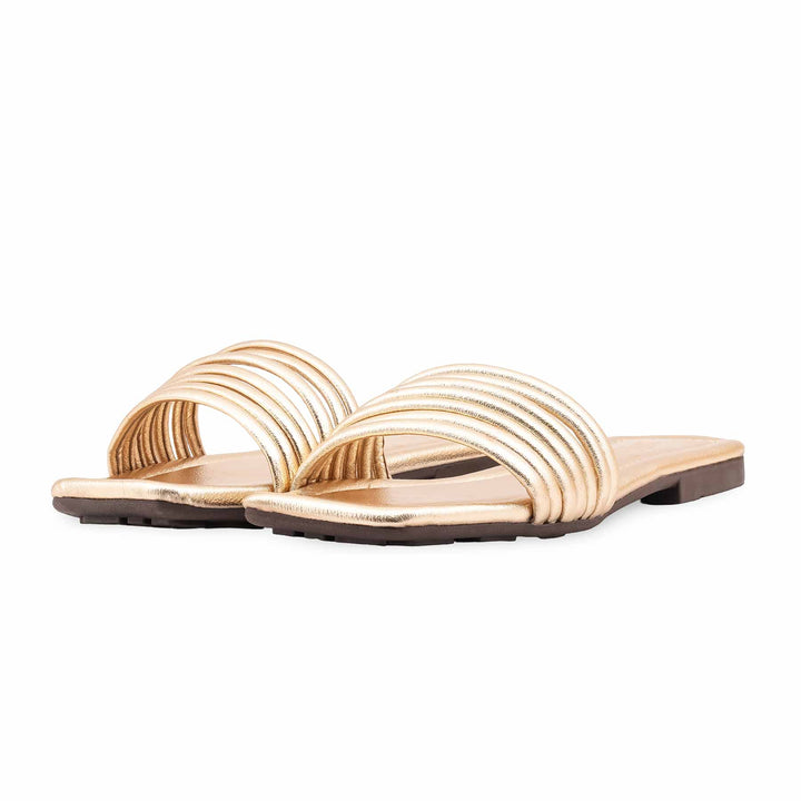 Golden Casual Slipper For Ladies CL2270