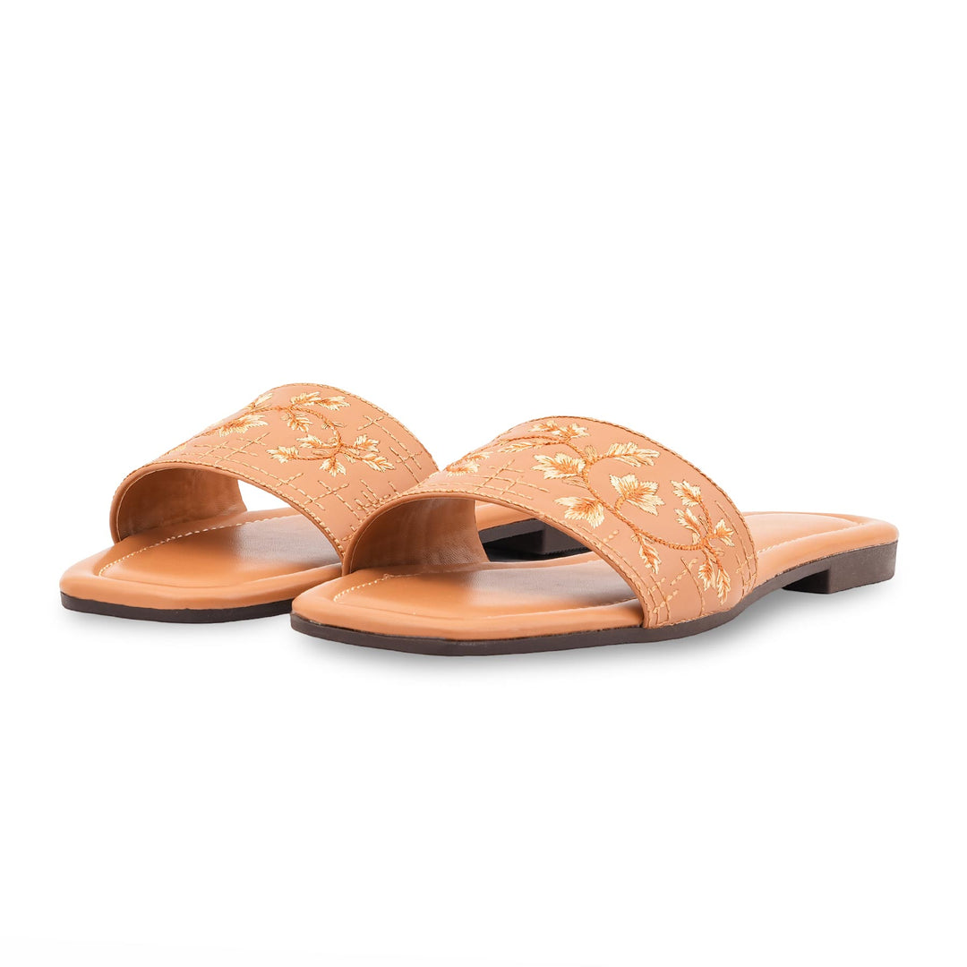 Beige Casual Slipper For Ladies CL2273