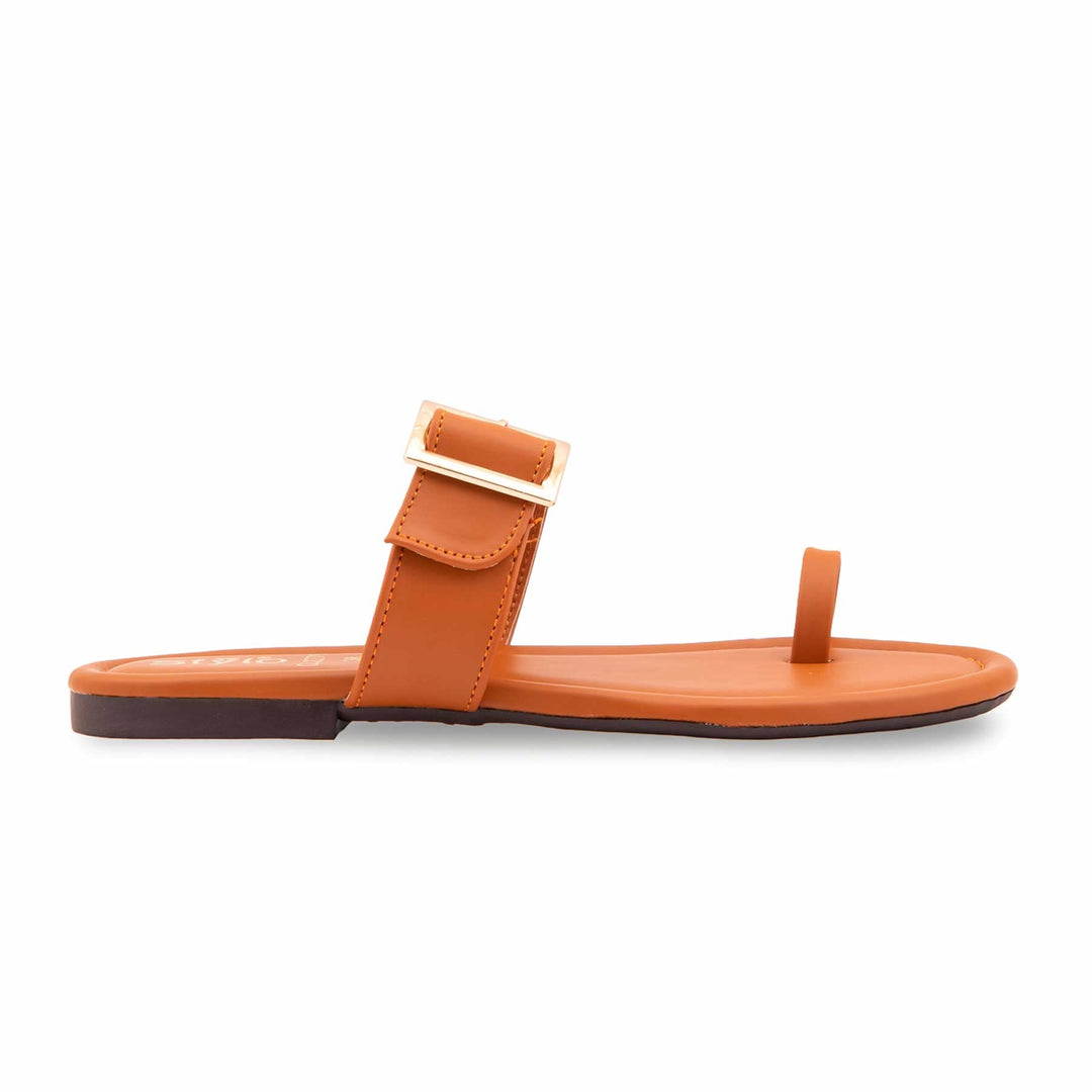 Tan Casual Chappal For Ladies CL2278