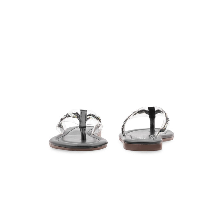 Black Casual Chappal For Women CL2280