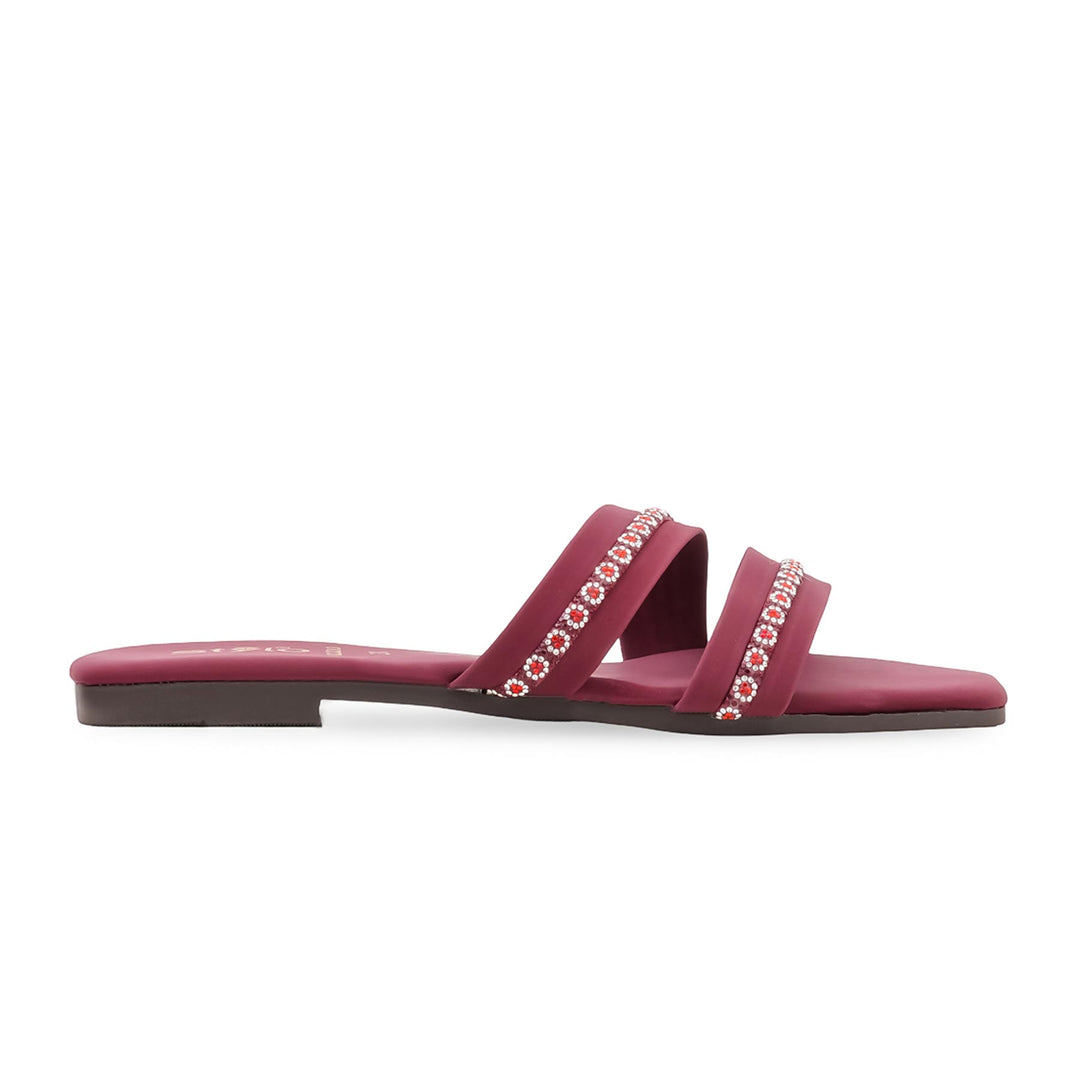 Maroon Casual Slipper For Women CL2283