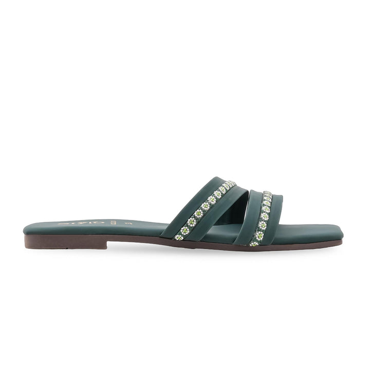 Green Casual Slipper For Women CL2283