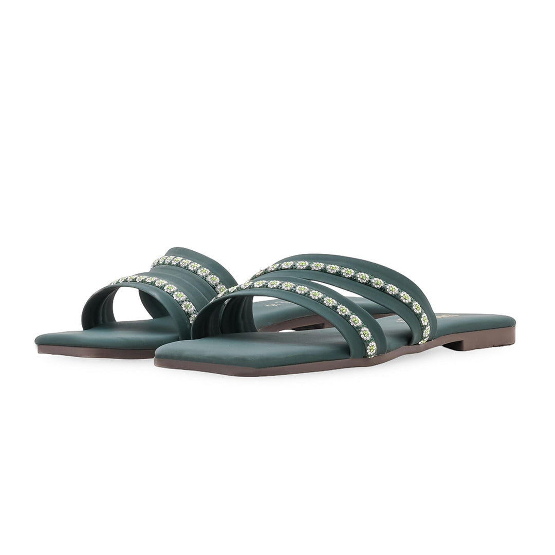 Green Casual Slipper For Women CL2283