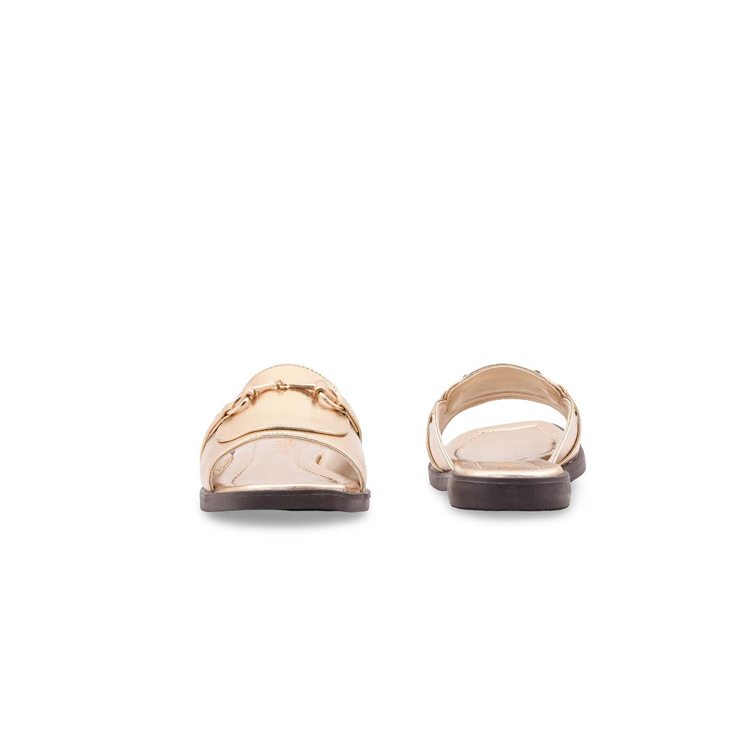 Golden Casual Slipper For Ladies CL2286