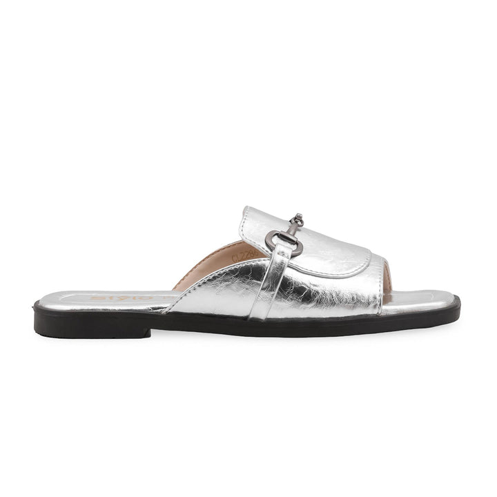 Silver Casual Slipper For Women CL2286