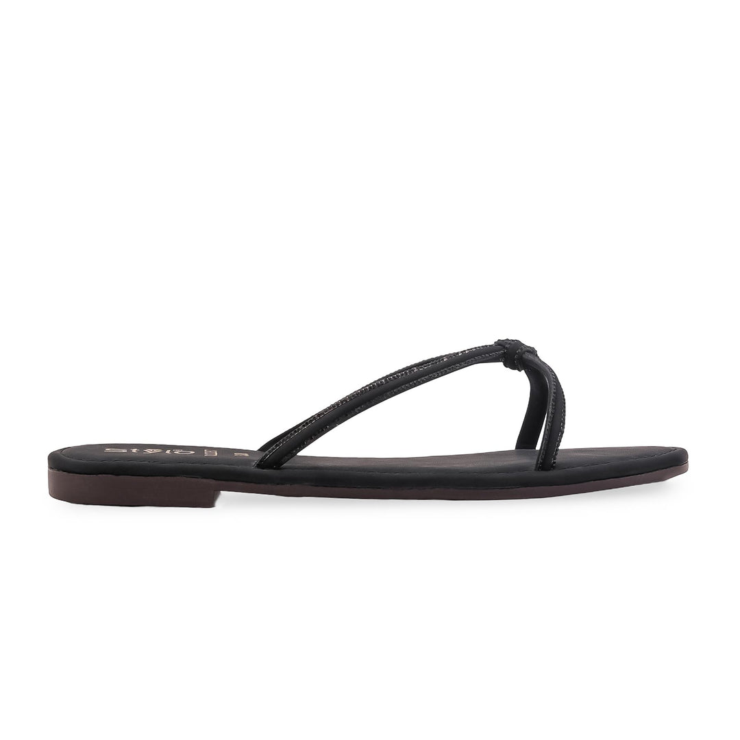 Black Casual Slipper For Ladies CL2287