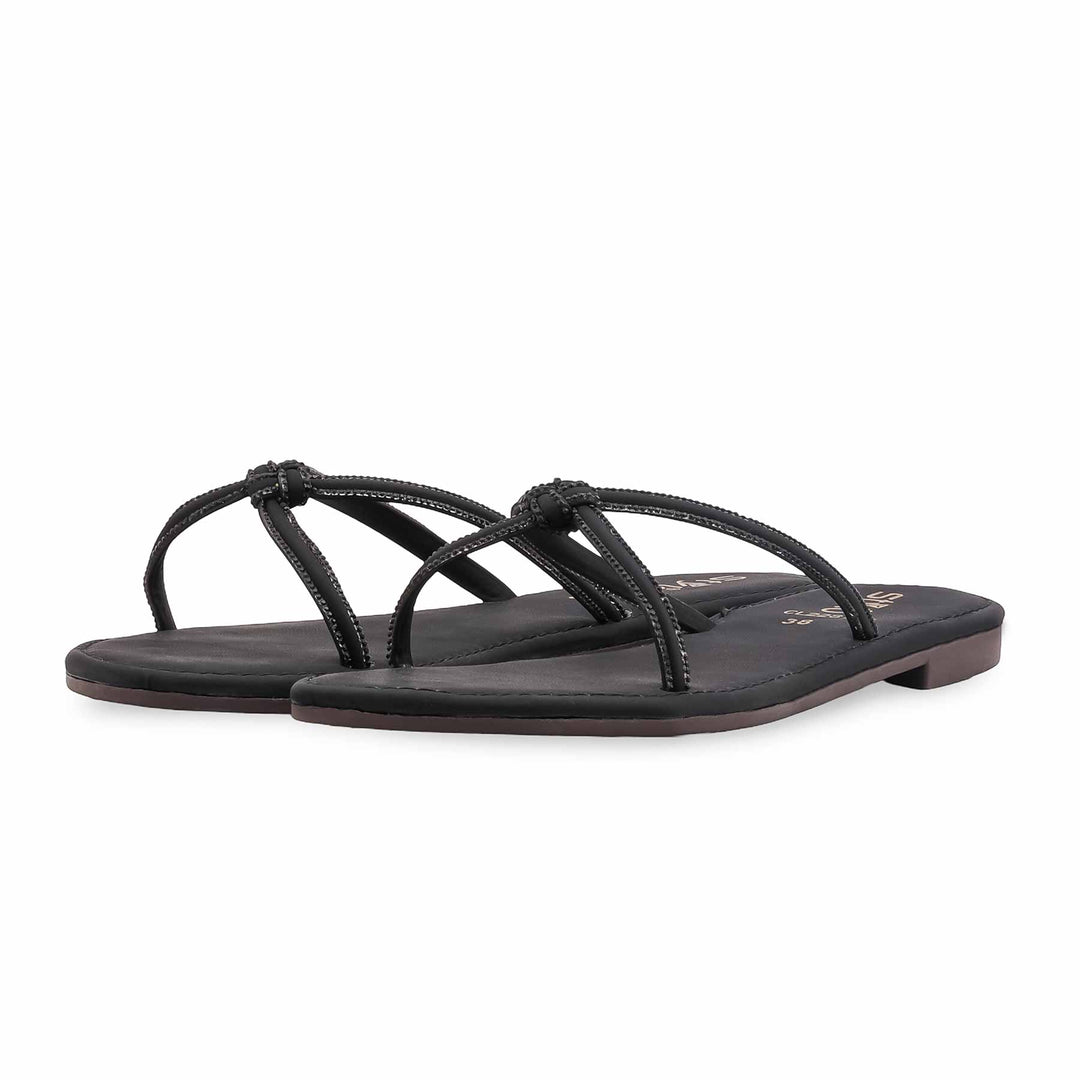Black Casual Slipper For Ladies CL2287