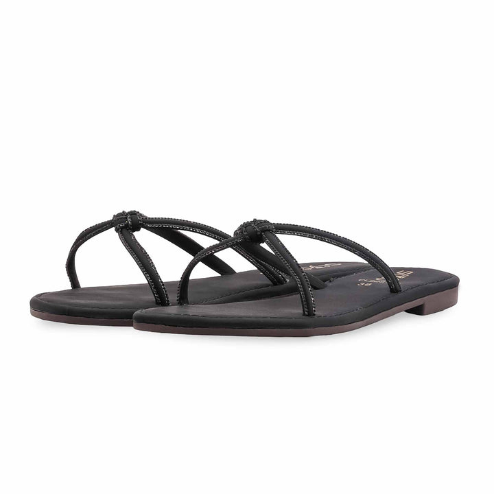 Black Casual Slipper For Ladies CL2287