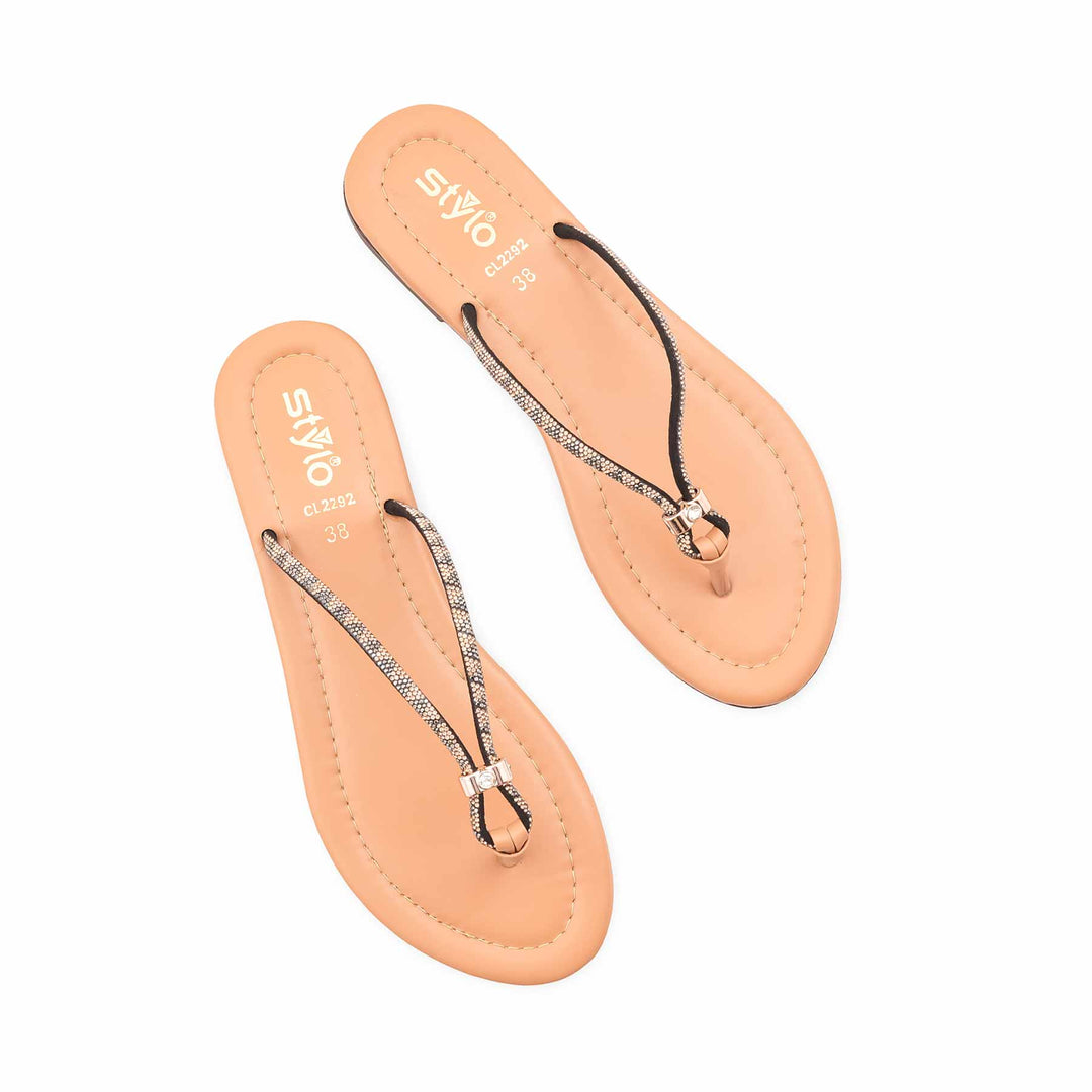 Beige Casual Chappal For Ladies CL2292