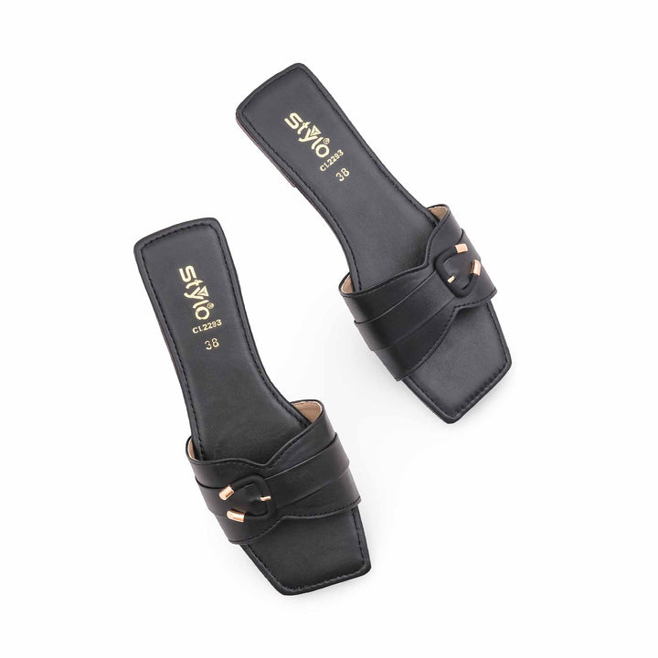 Black Casual Slipper For Women CL2293