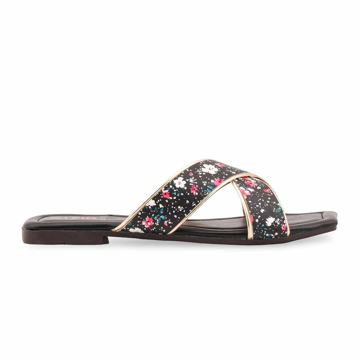 Black Casual Slipper For Women CL2305