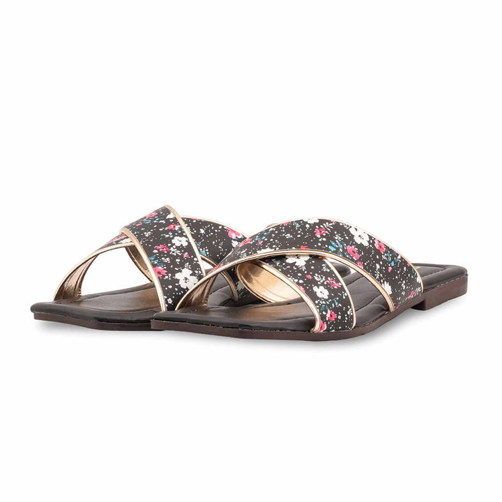 Black Casual Slipper For Women CL2305