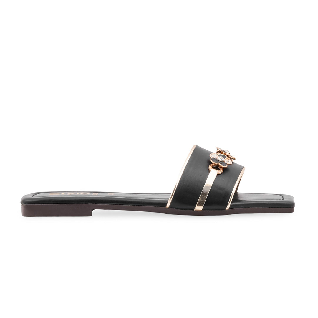 Black Casual Slipper For Women CL2306