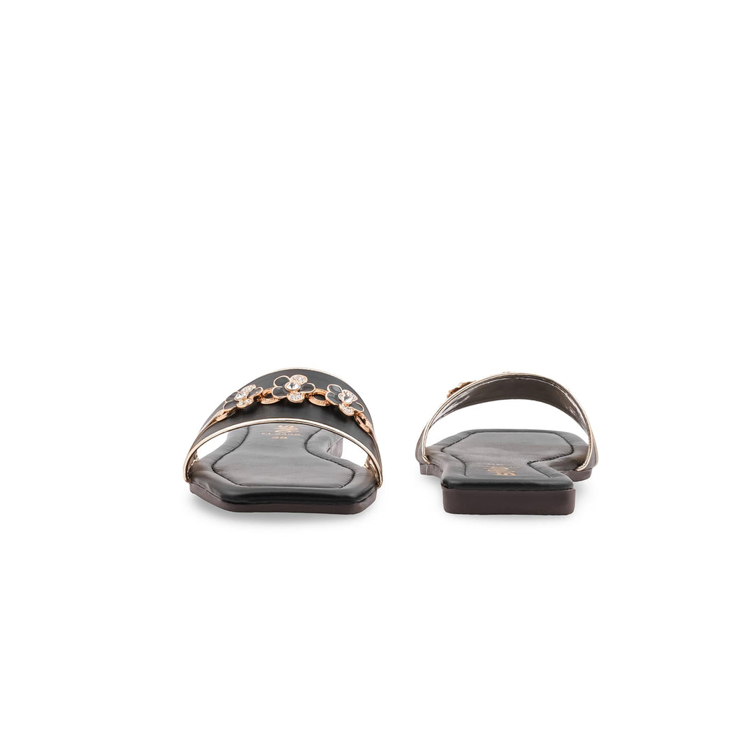 Black Casual Slipper For Women CL2306