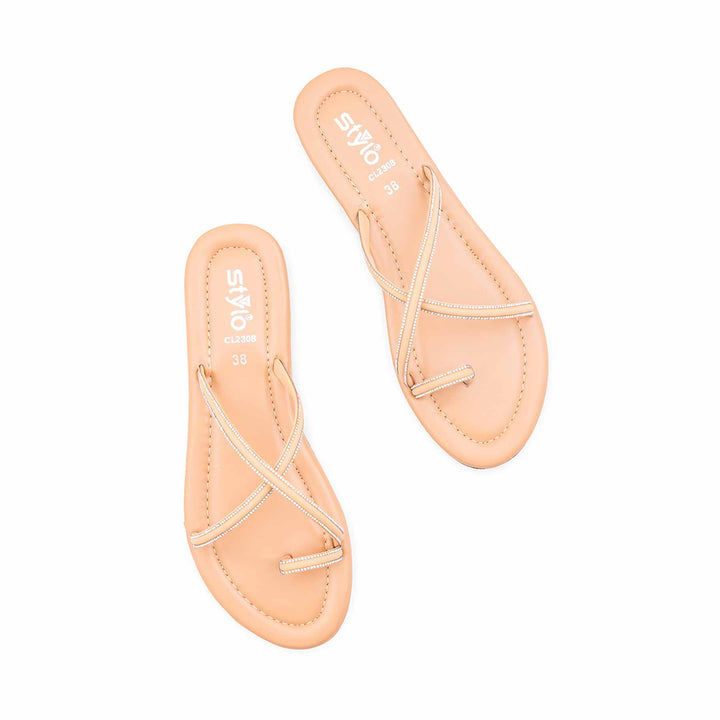 Beige Casual Chappal For Women CL2308