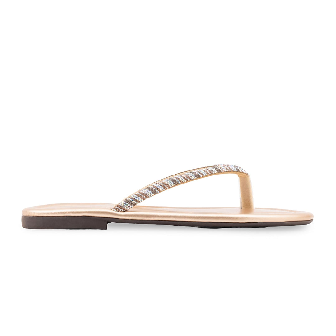 Golden Casual Chappal For Women CL2316
