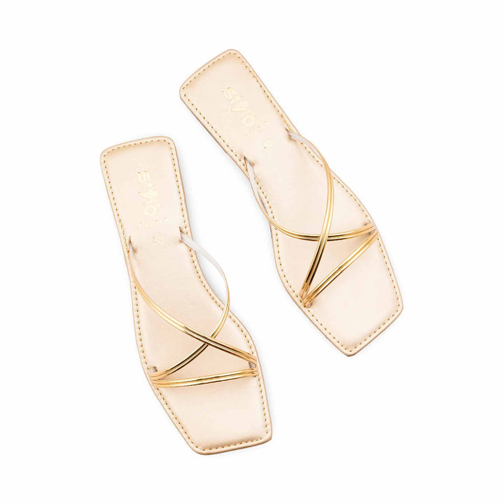 Golden Casual Slipper For Ladies CL2319