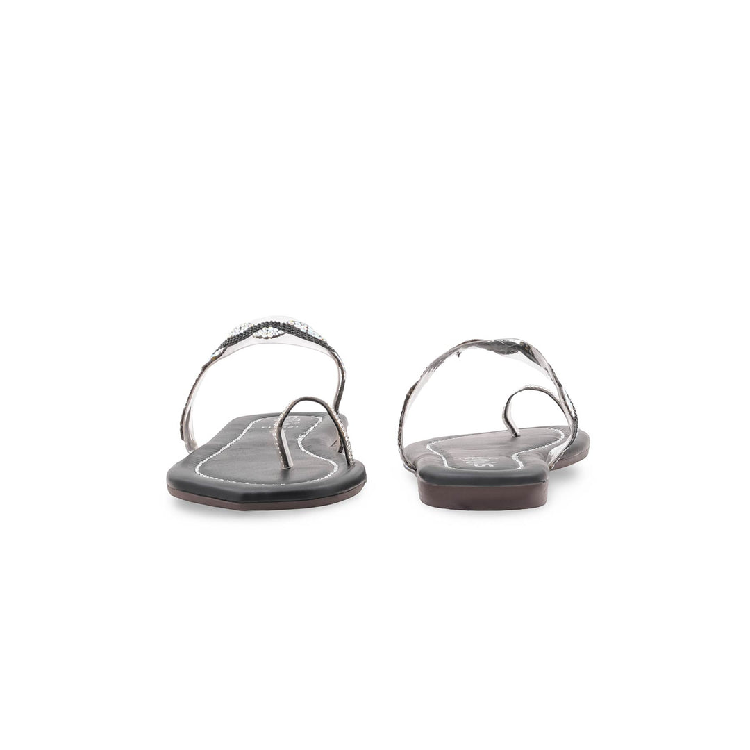 Black Casual Chappal For Women CL2321