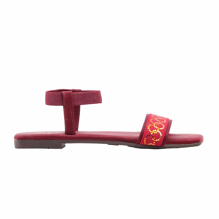 Maroon Casual Sandal For Women CL2323