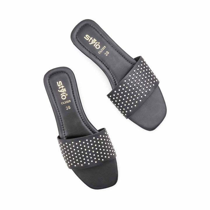 Black Casual Slipper For Women CL2329