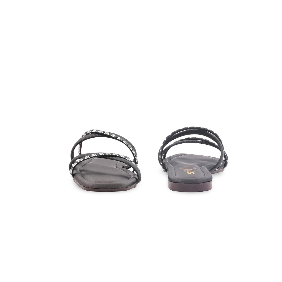 Black Casual Chappal For Ladies CL2330