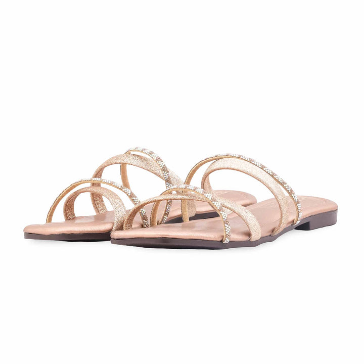 Golden Casual Chappal For Ladies CL2330