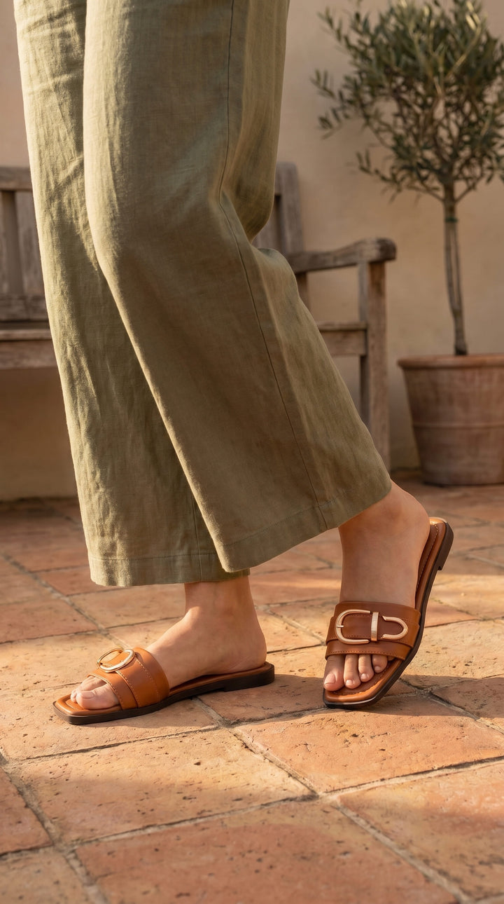 Tan Casual Women Slipper CL2333