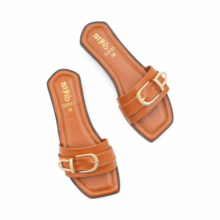 Tan Casual Women Slipper CL2333