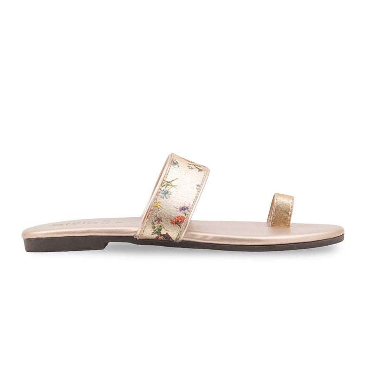 Golden Casual Chappal For Women CL2337