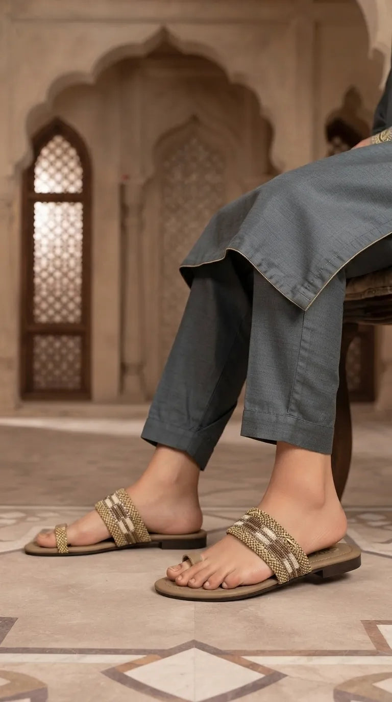 Beige Casual Chappal For Women CL2347
