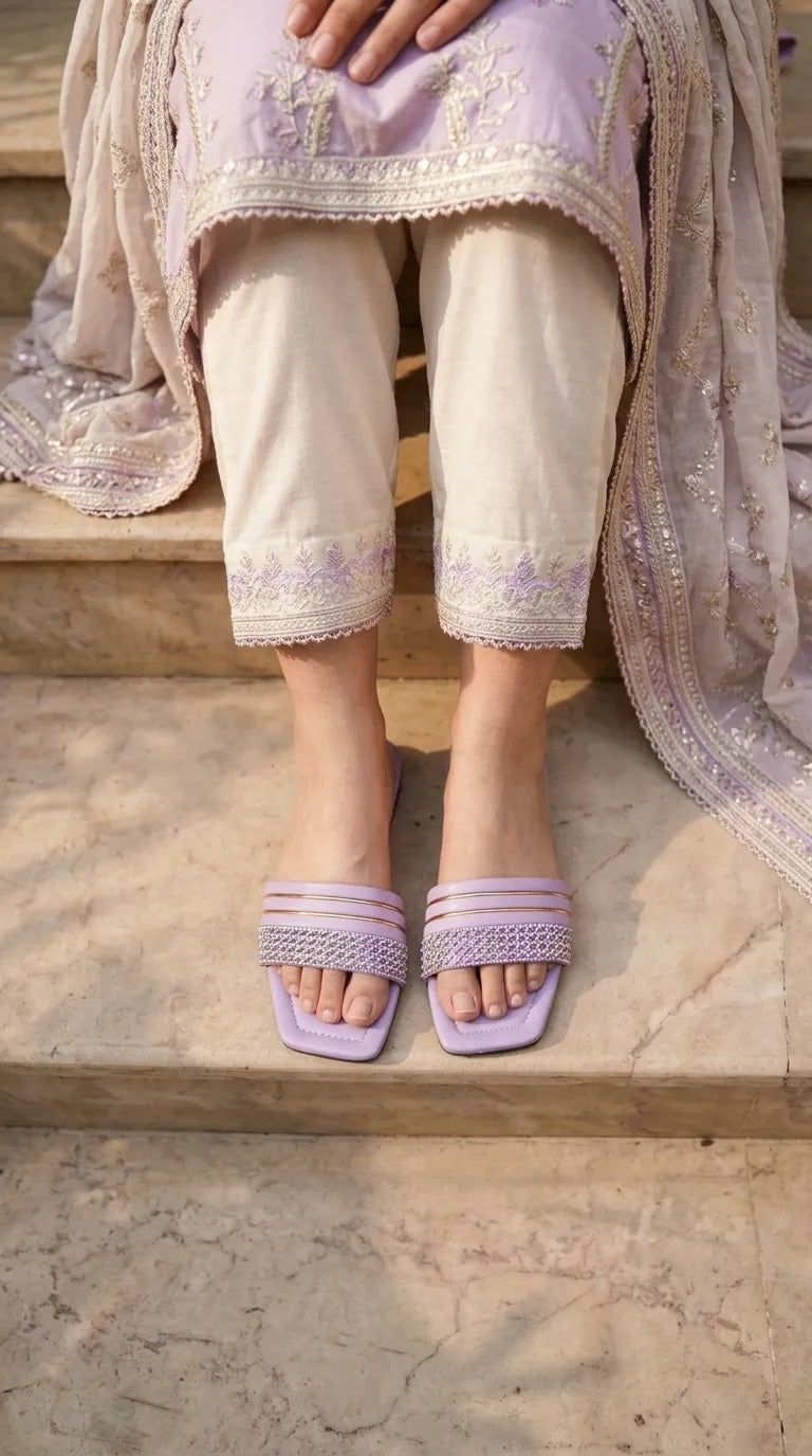 Purple Casual Slipper For Women CL2351