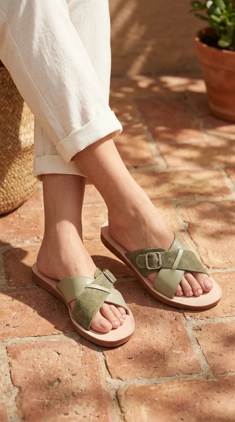 Green Casual Softy For Women CL5553