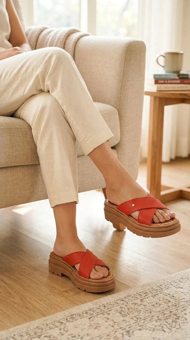 Red Casual Softy For Ladies CL5566
