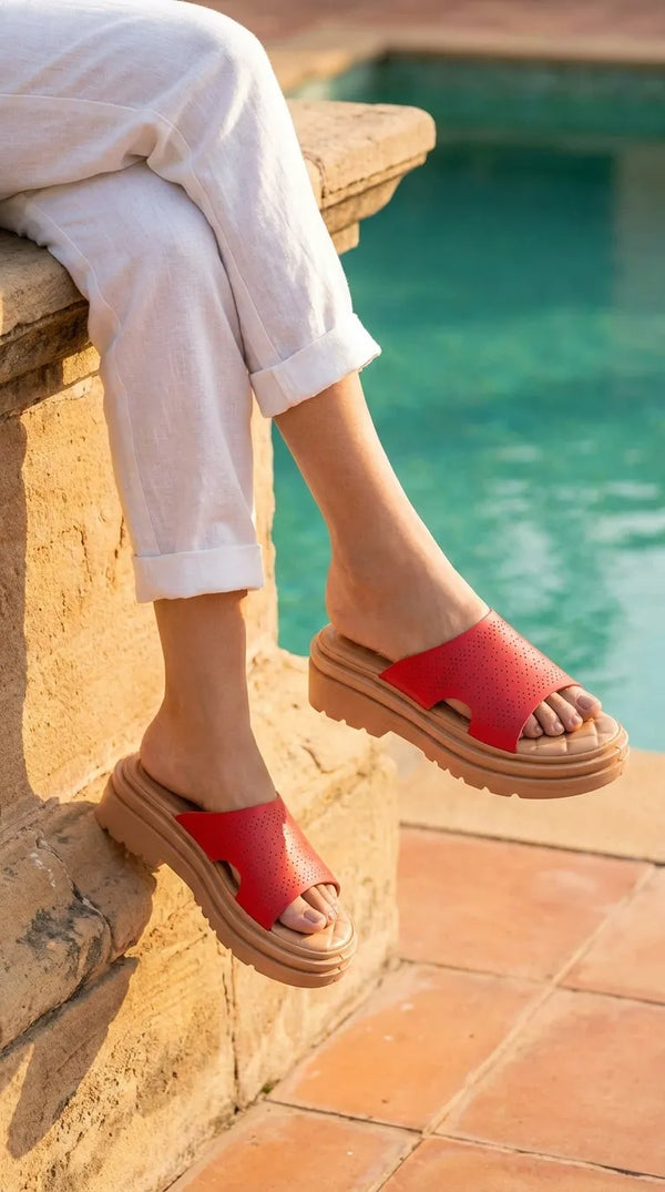 Red Casual Softy For Women CL5573