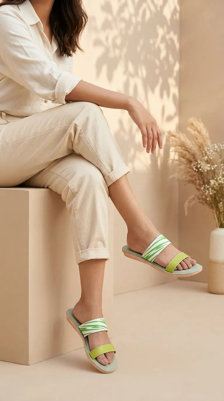Green Casual Softy For Women CL5646