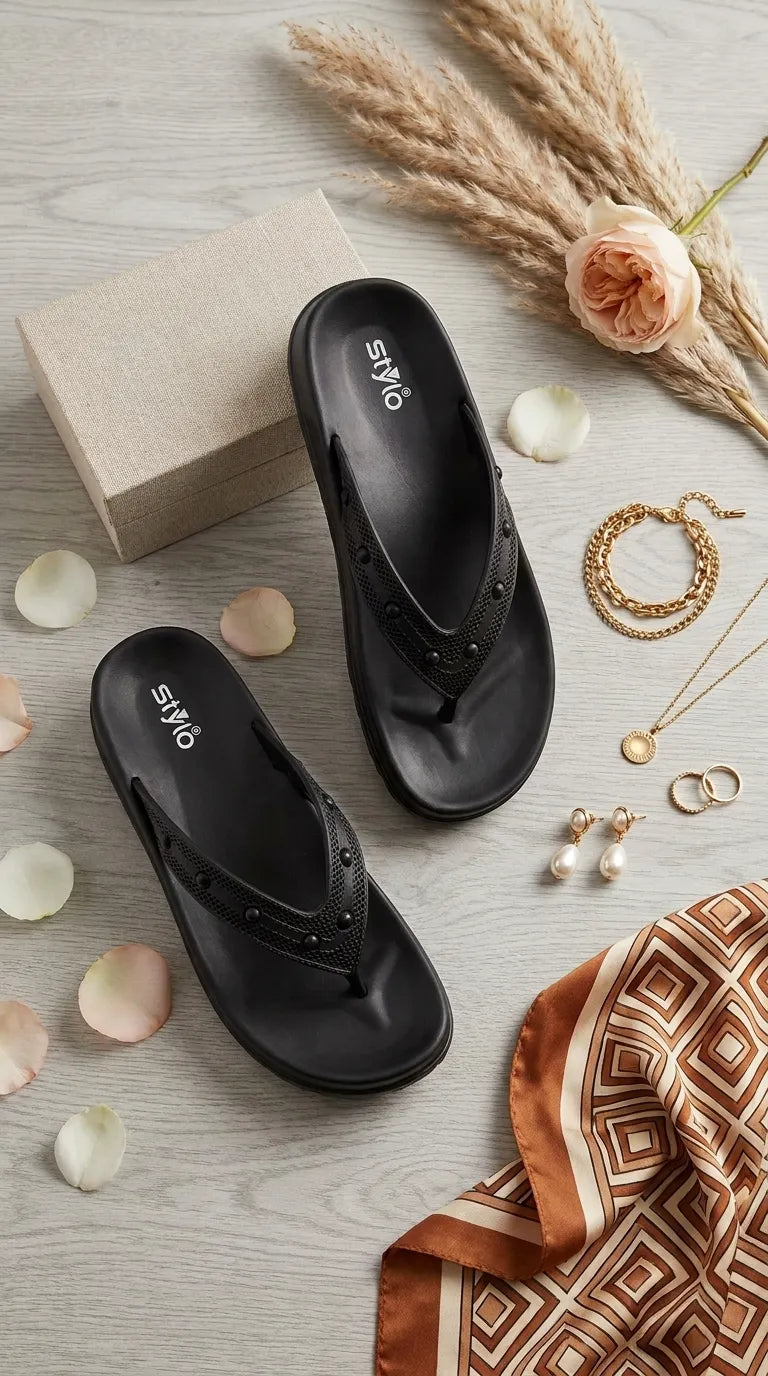 Black Casual Softy For Women CL9416