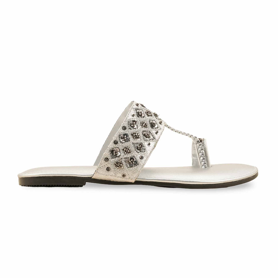 Silver Fancy Chappal EC0212